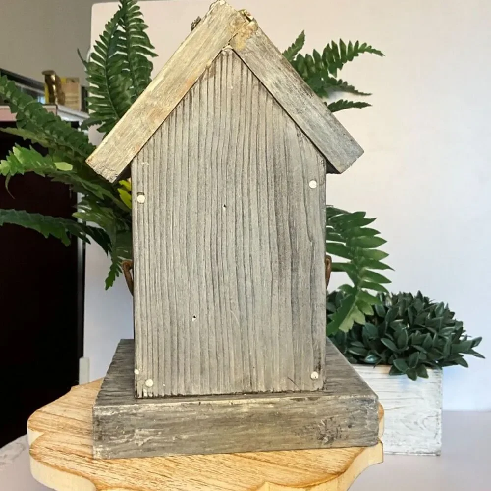 Incredible artist made birdhouse reclaimed wood vintage hardware accents 1 of 1
